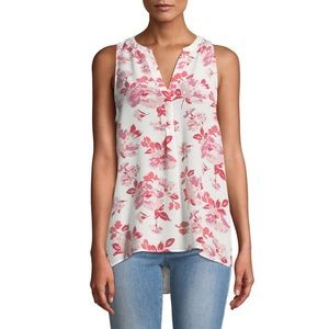 Joie Aruna Floral Sleeveless Blouse Porcelain White Size Small NWT